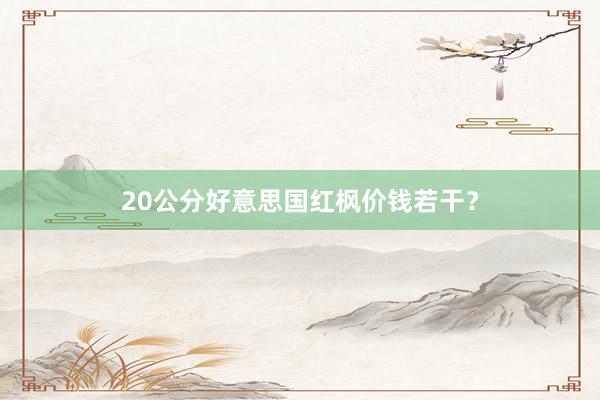 20公分好意思国红枫价钱若干？